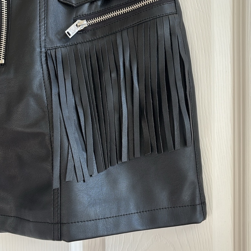 NWT Black Faux Leather Skirt - Picture 6 of 13